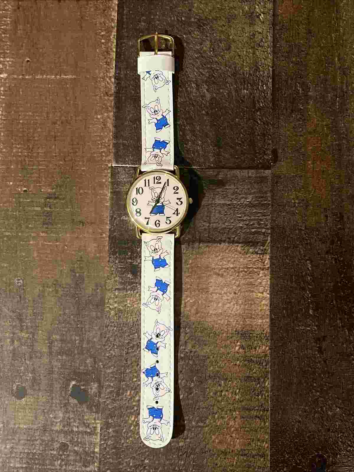 Vintage Rare 90’s Parmex Hampton J. Pig Tiny Toon Adventures Wrist Watch Works