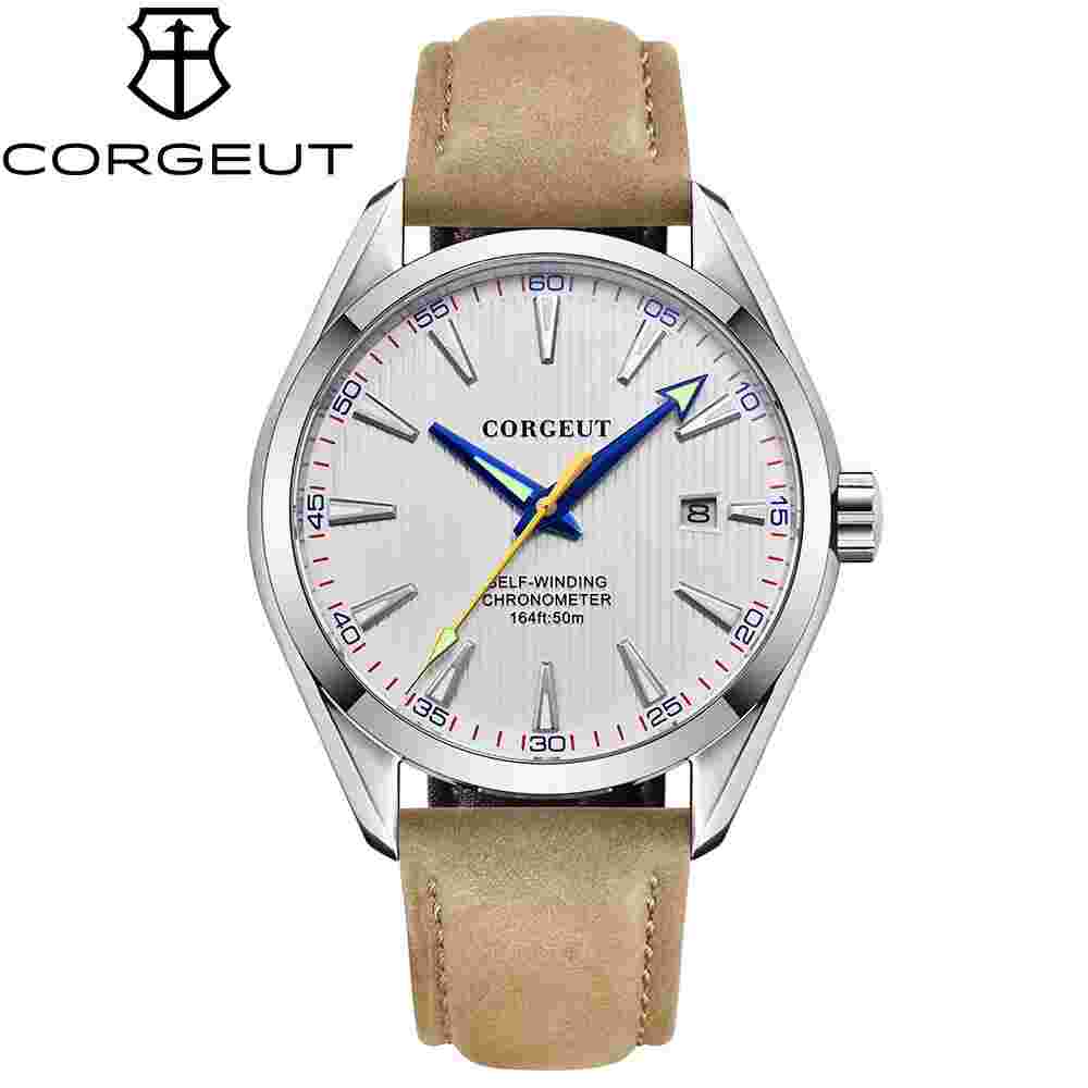 CORGEUT Men's 41MM Automatic, Waterproof, Mechanical Watch, Luminous, Business