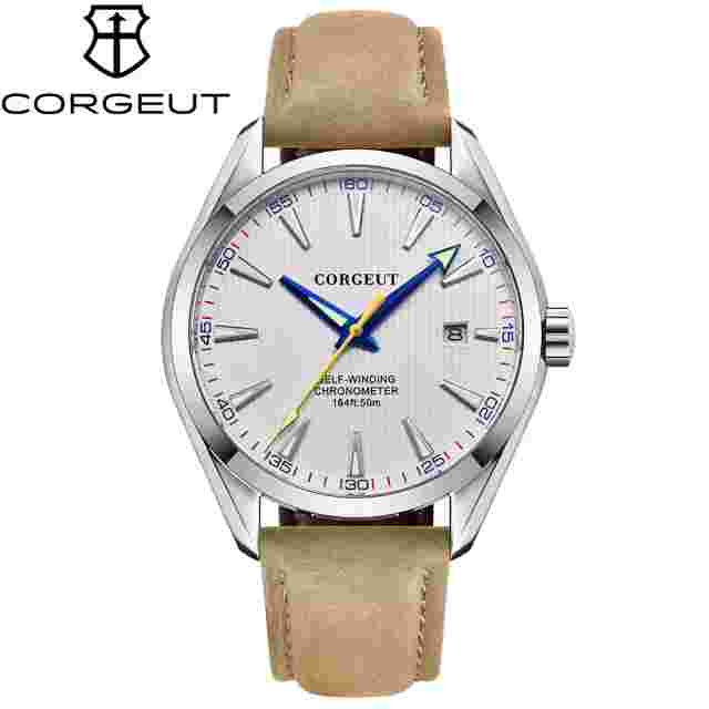 CORGEUT Men's 41MM Automatic, Waterproof, Mechanical Watch, Luminous, Business