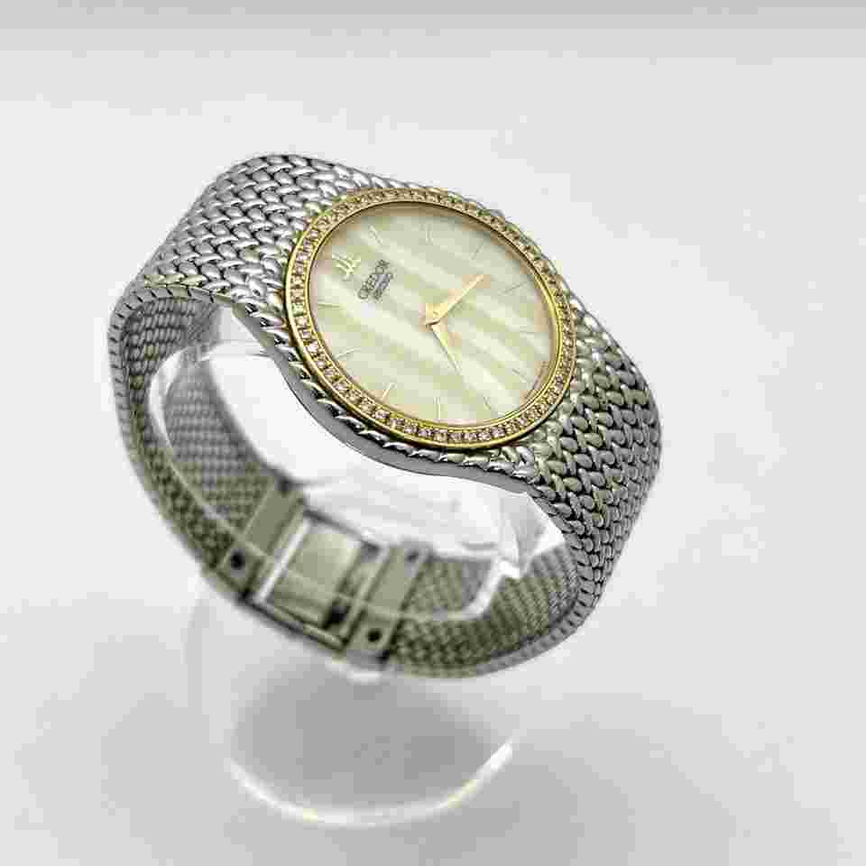Seiko Credor Quartz Watch 8N70-6140 18K Gold with Diamonds