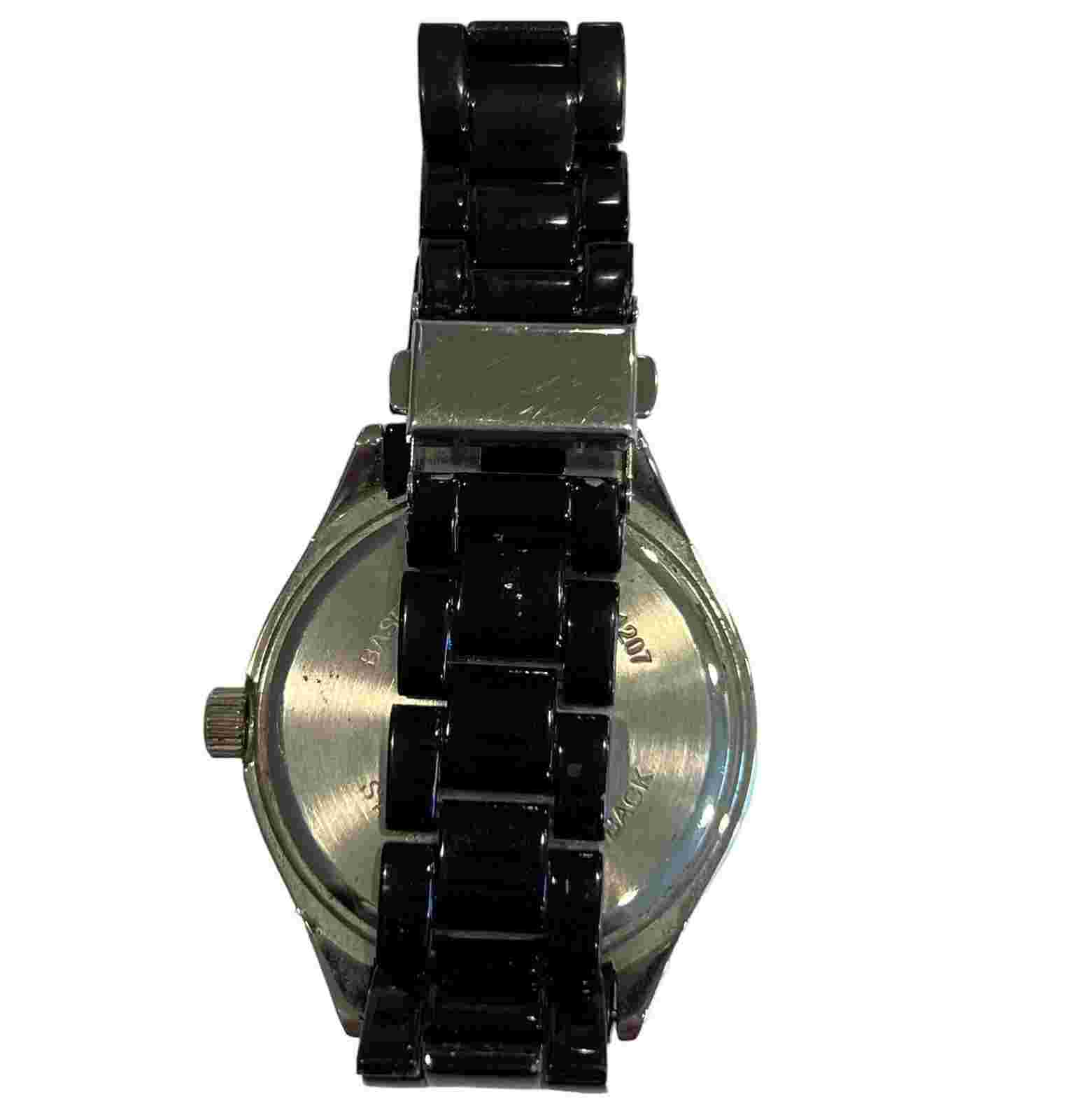 Merona Men’s Black Dial Analog Watch Needs Battery FMDM 178