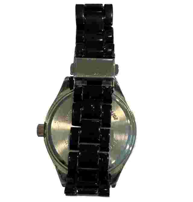 Merona Men’s Black Dial Analog Watch Needs Battery FMDM 178