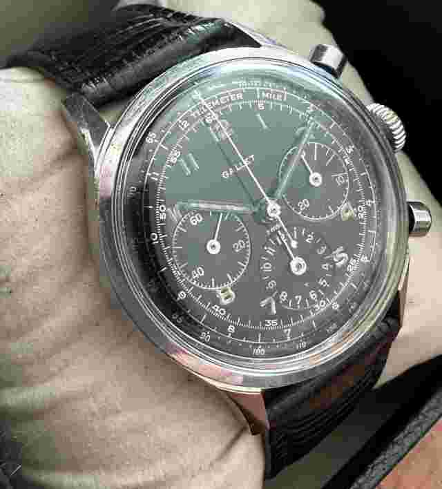 Vintage Gallet Multichron Jim Clark Excelsior Park 40 Chronograph Cleaned WOW!!!