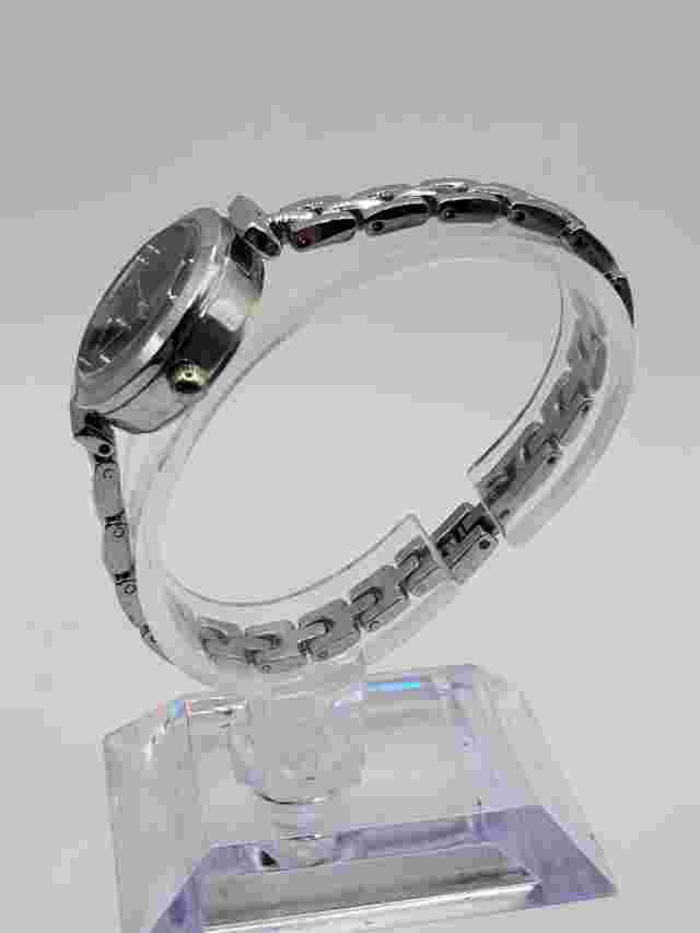 Kimio Ladies Quartz Watch 23mm Round Silver Tone Dainty Metal Link Band