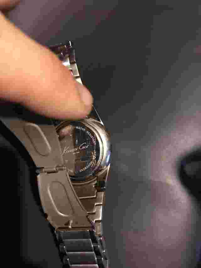 Kenneth Cole New York Round Silver Link Strap Men's Watch Silver Face KCW3017
