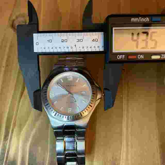 CHROME Silver Tone Quartz Analog Men's Watch Sz. 8" New Battery