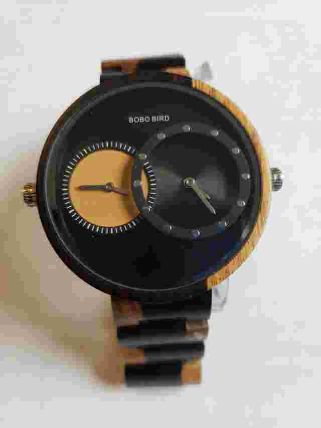 ✅Bobo Bird Wooden Watch 2 Time Zone Read!