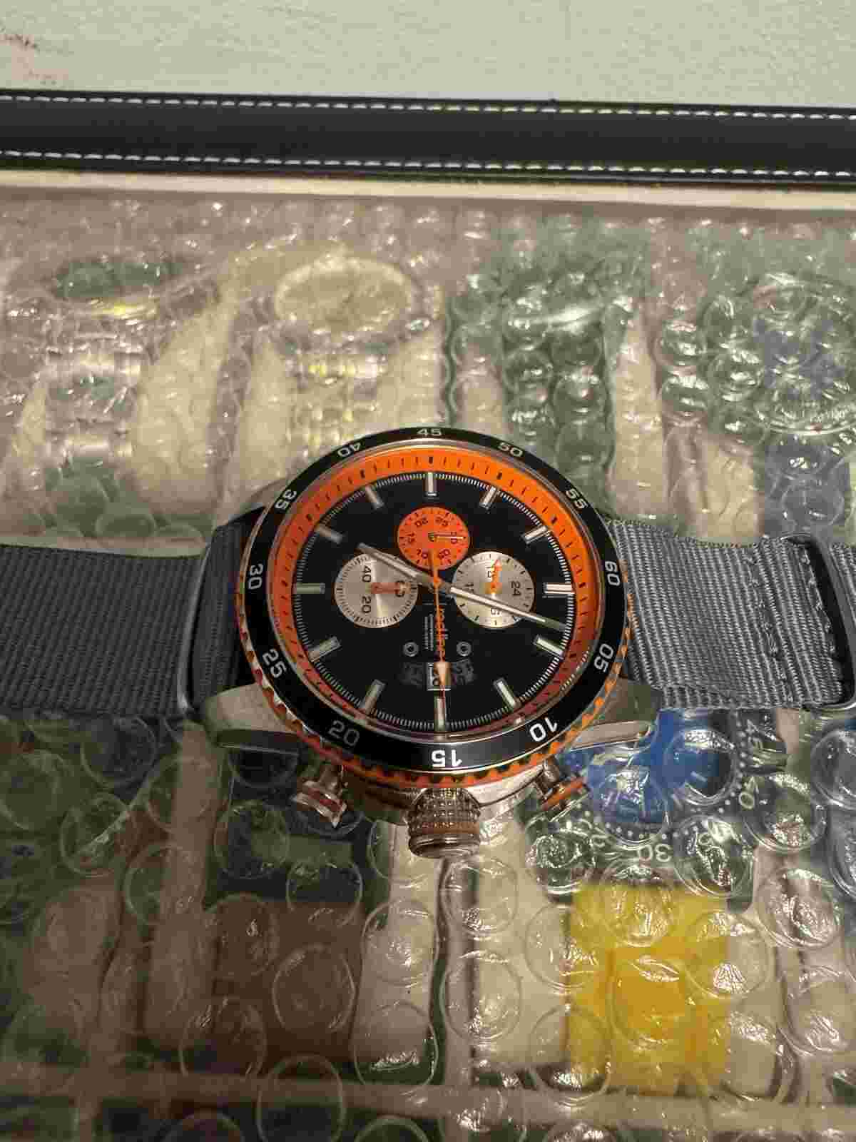 RedLine orange chronograph quartz watch