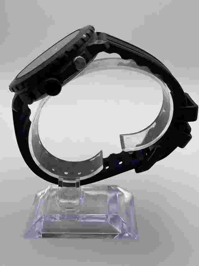 Vestal the Yacht 48mm black quartz mens watch boating rubber strap 10 ATM 100m