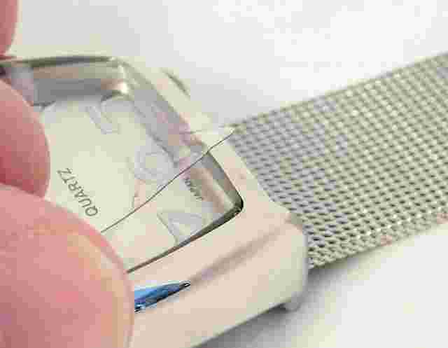 New Kim Rogers Silvertone Rectangle Watch on 5.5" to 8" Sivertone Mesh Band