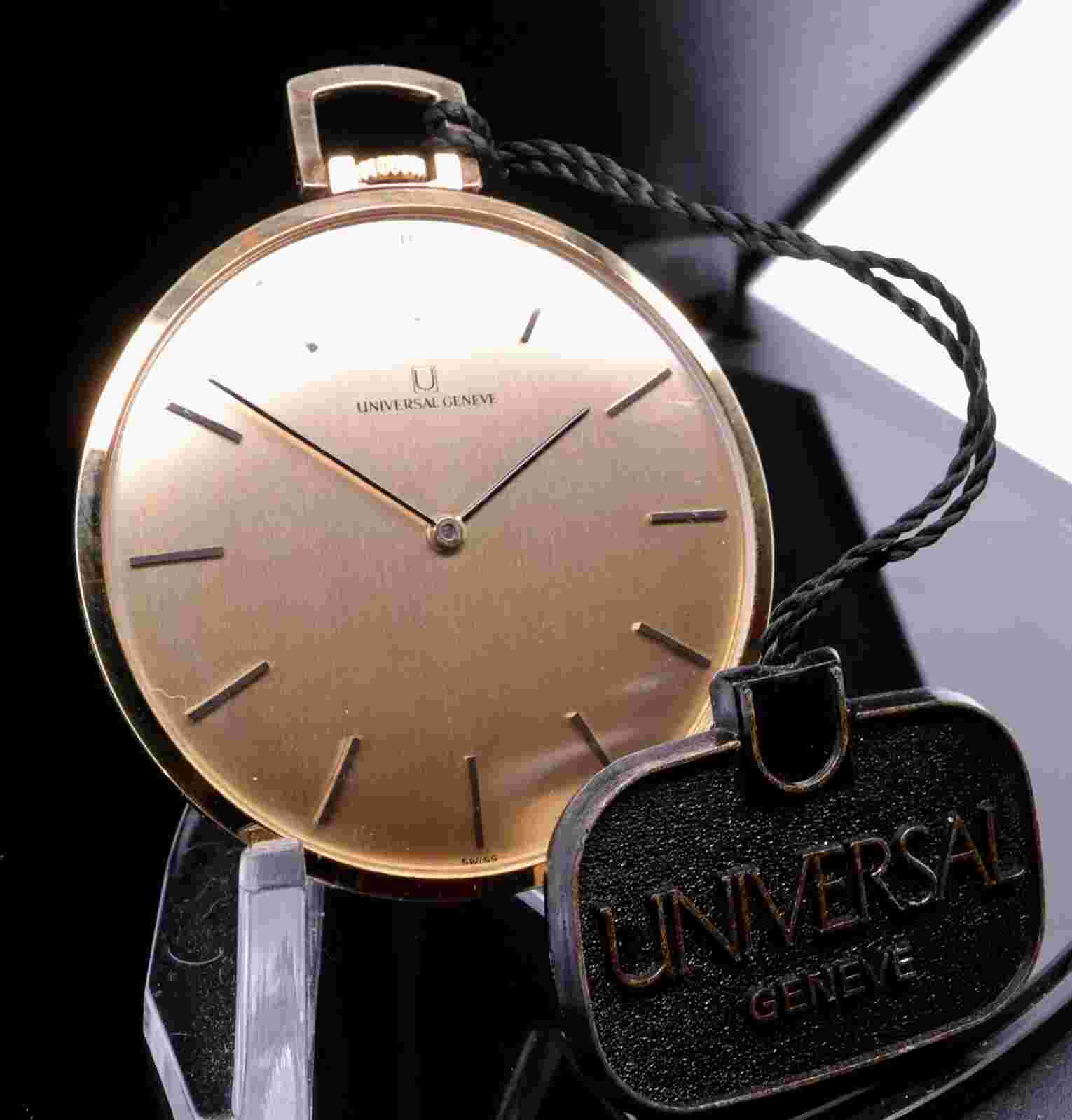 Vintage Universal Mens 41mm 17J Manual Wind Cal 56 Pocket Watch & Swing Tag