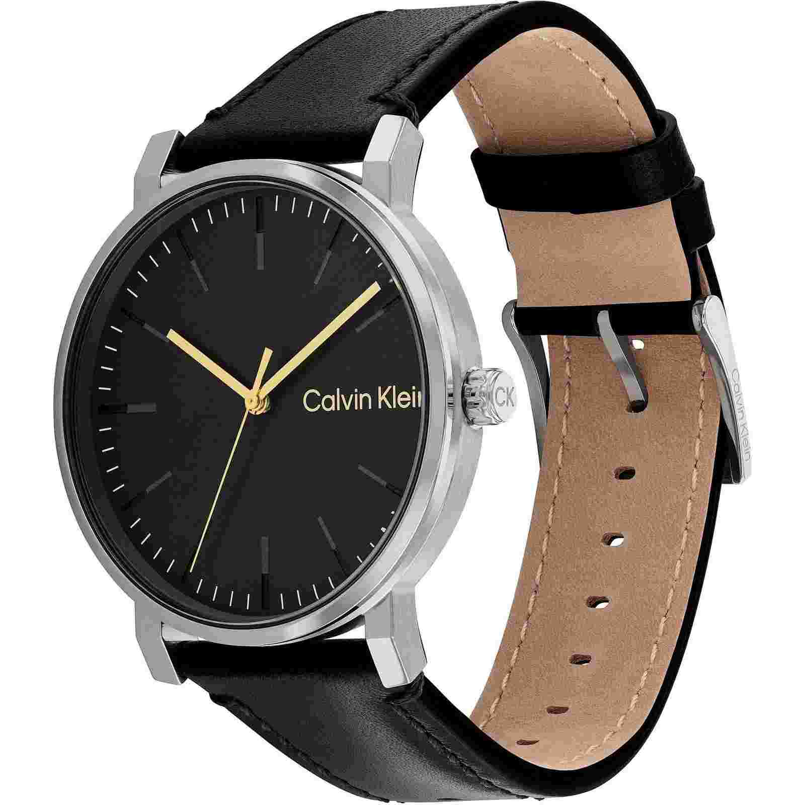 Mens Wristwatch CK CALVIN KLEIN TIMELESS 25200262 Leather Black