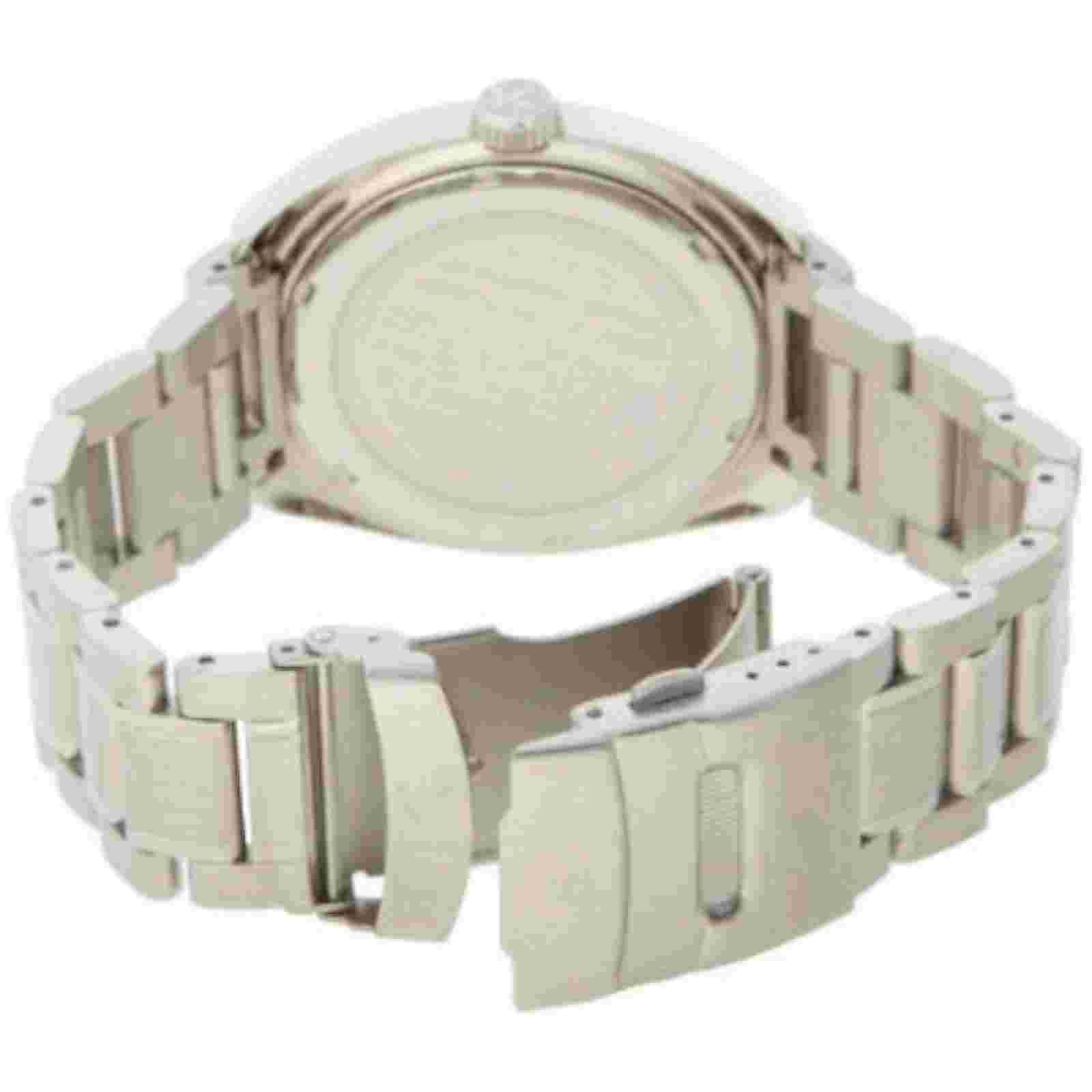 NEW K&BROS 9462-1 Mens Steel Silver-tone Bracelet Black Dial Watch W Month & Day