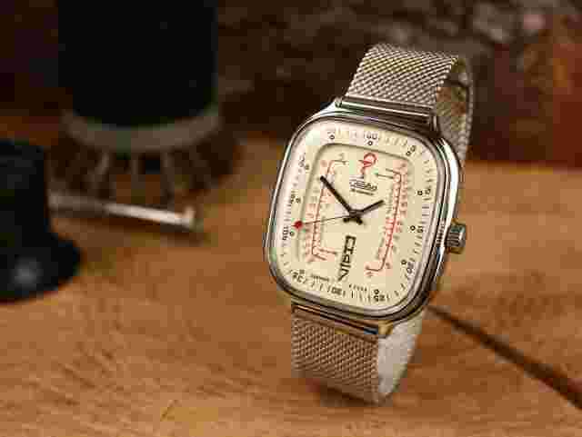 Pulsometer Ex Rare OLD stock Russian USSR medical wrist watch Slawa Slava NOS!!
