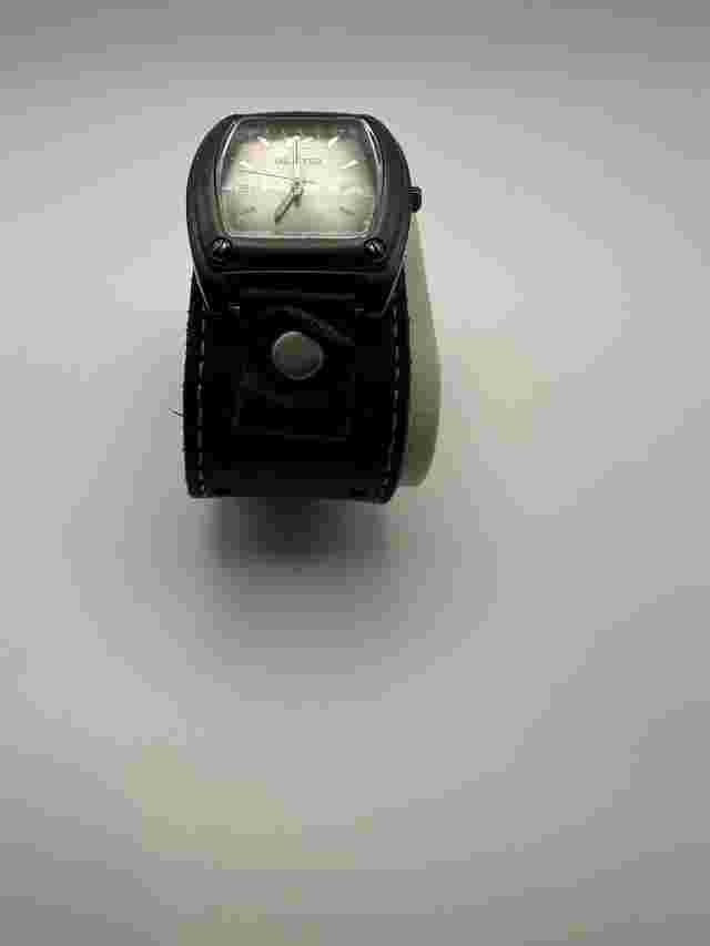 Vintage Kenneth Cole UNLISTED Watch New Battery Wide Leather Band