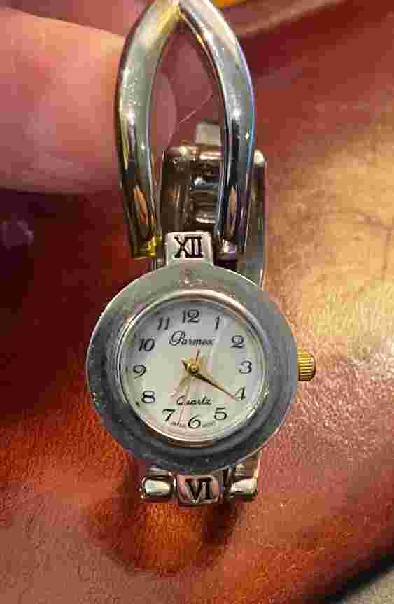 Women's 22mm Two Tone Parmex Watch, MOP Face, Bracelet Band