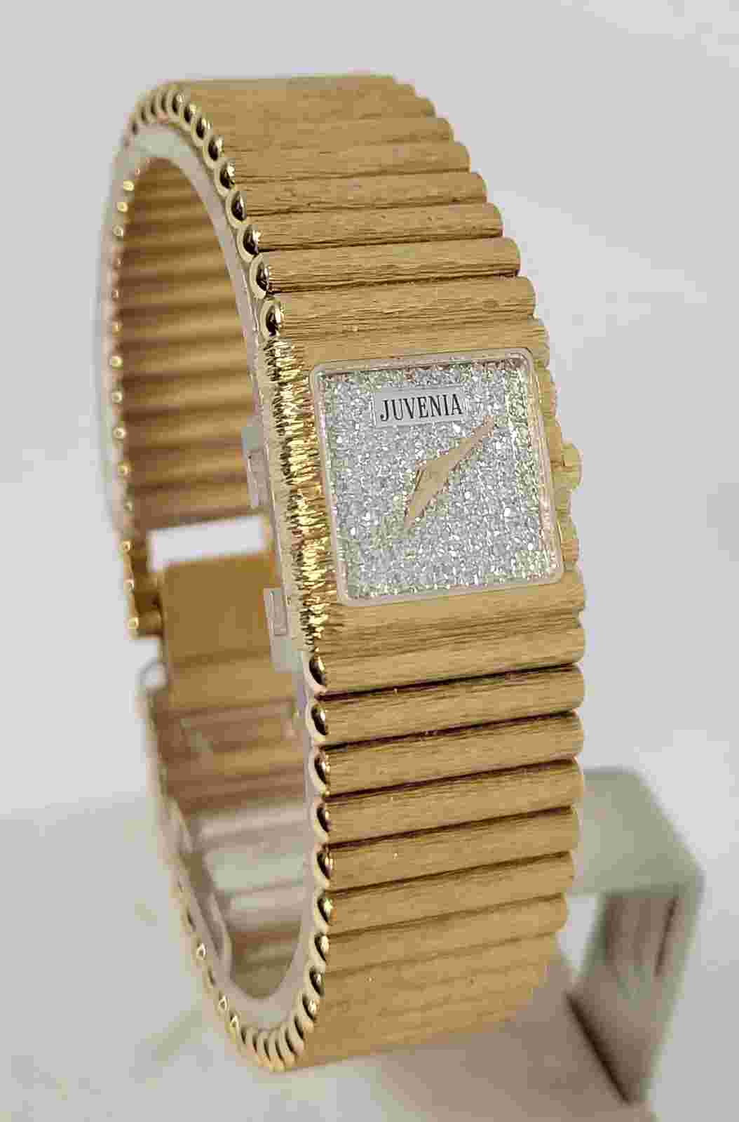 New 18k Gold JUVENIA Ladies watch with Diamond Dial Ref.8031