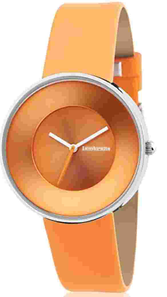 Lambretta Sky 34 Orange Analog Quartz Stainless Steel Orange Leather Watch
