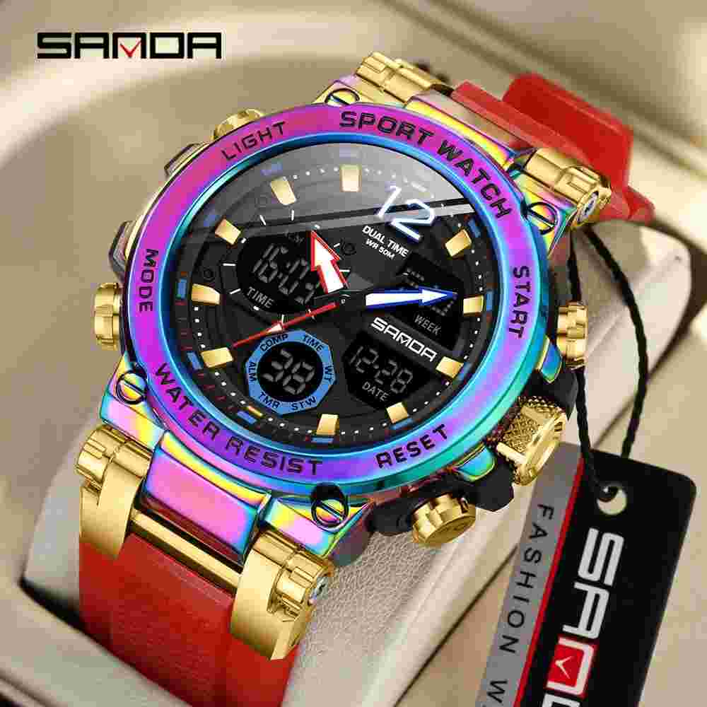 SANDA Top Class Men's Quartz Electronic Watch Cool Quartz Electronic Watches