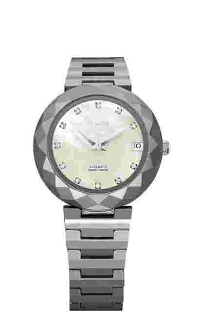 JOWISSA Women's Wristwatch J1.169.m Soletta Automatic Tungsten Crystals MOP Dial