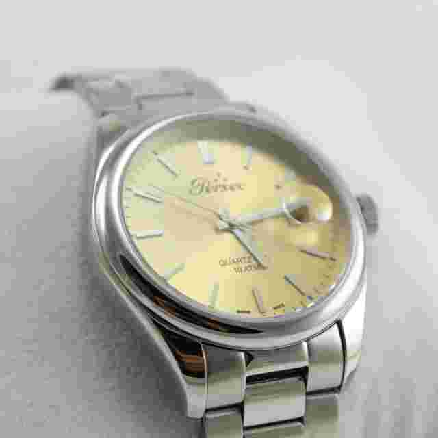 Men's Perseo Classic Model Watch Champagne Dial Retro Style 10 ATM