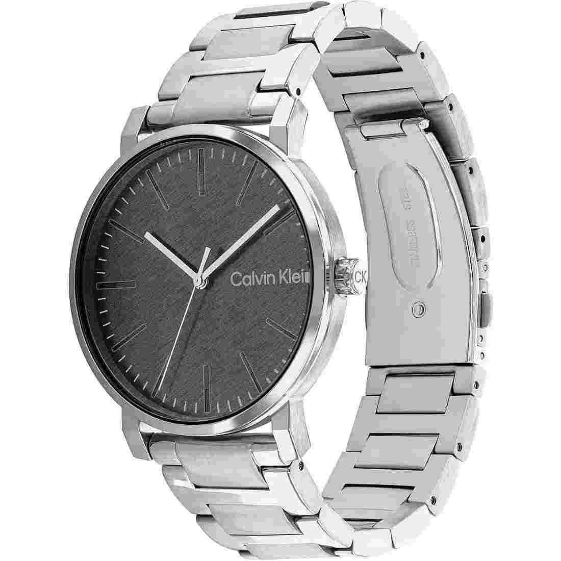 Mens Wristwatch CK CALVIN KLEIN TIMELESS 25200256 Stainless Steel Gray