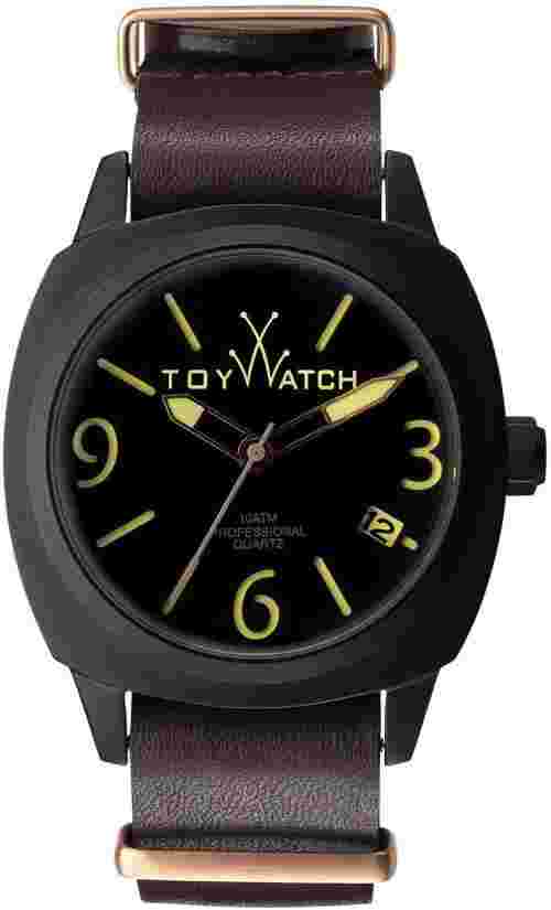 Toy Watch IC03BR Men's Brown Black Icon Leather Strap Watch 2702