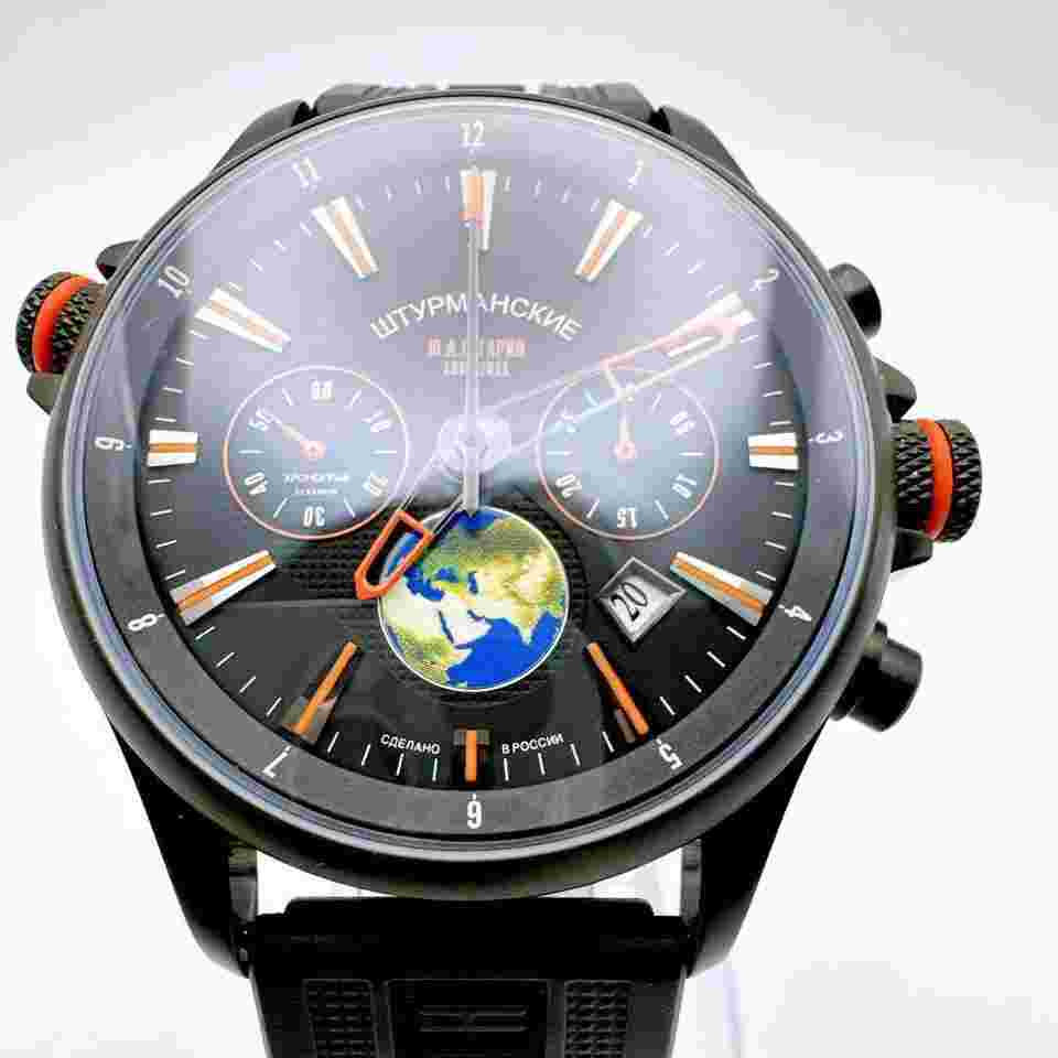 Sturmanskie Yuri Gagarin Chronograph Black Dial Automatic Watch Limited Edition