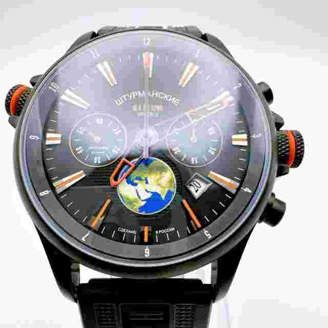 Sturmanskie Yuri Gagarin Chronograph Black Dial Automatic Watch Limited Edition