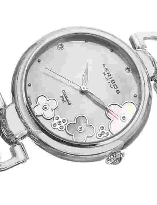 Akribos XXIV Mother Of Pearl Dial Silver Tone Womens Watch 2885