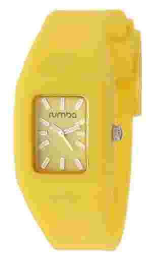New Rumba Time unisex wrist watch analog water resistance yellow greenwhich
