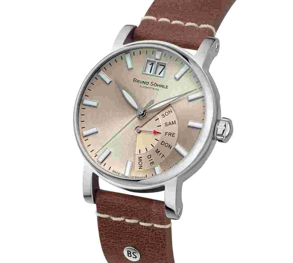 Men's Watch Glashütte Bruno Söhnle Pesaro 1 Stainless Steel Quartz 10 BAR 17-13073-841