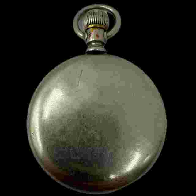 Antique 16 Size Crescent Swing Out Open Face Pocket Watch Case Nickel USA