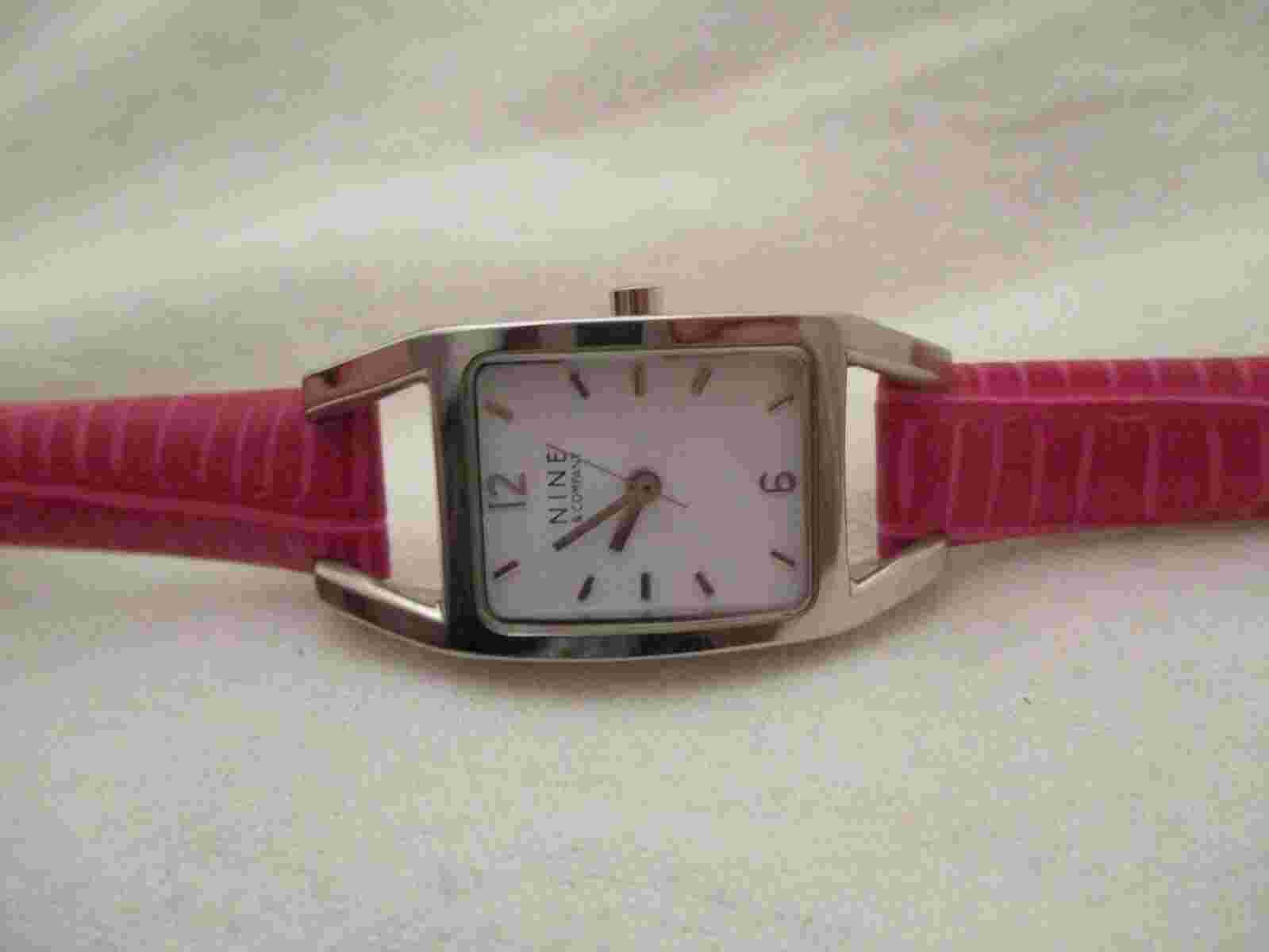 Nine & Company Women's Pink Animal Print Watch Wristwatch Stylish Analog