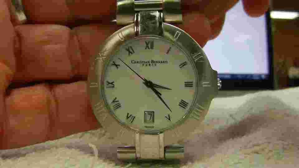 RARE CHRISTIAN BERNARD PARIS Angara watch NEW BATT ROMAND DIAL & BEZEL SWISS