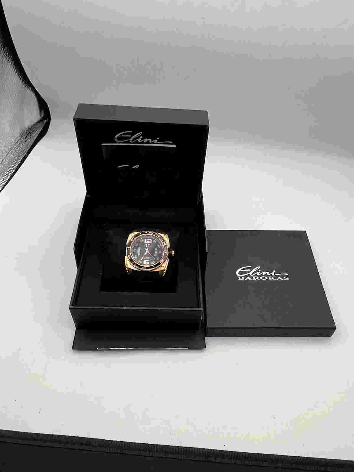 New Elini Barokas Men's Watch Model Timepiece 10013-RG-01-bb