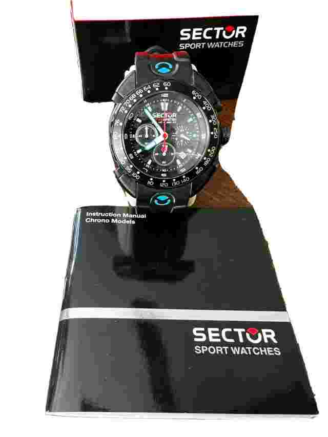 SECTOR SHARK MASTER 44mm CHRONOGRAPH DIVER WATCH 200M-660FT. VERY RARE