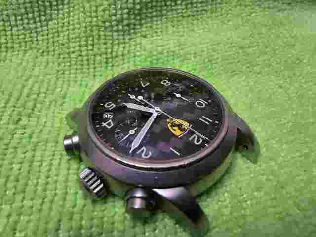Ferrari Girand- Perregaux 38mm chronograph ref 8020 sand blasted stainless steel