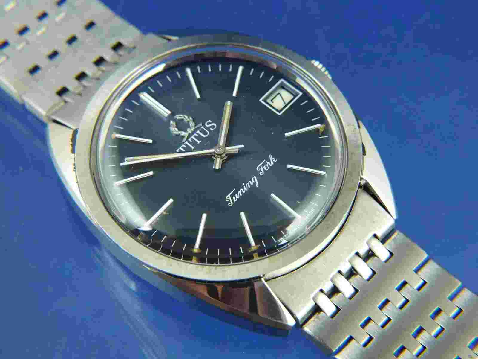 Titus Tuning Fork Electronic F300Hz Watch Vintage 1970s NOS Omega Ref 198.006