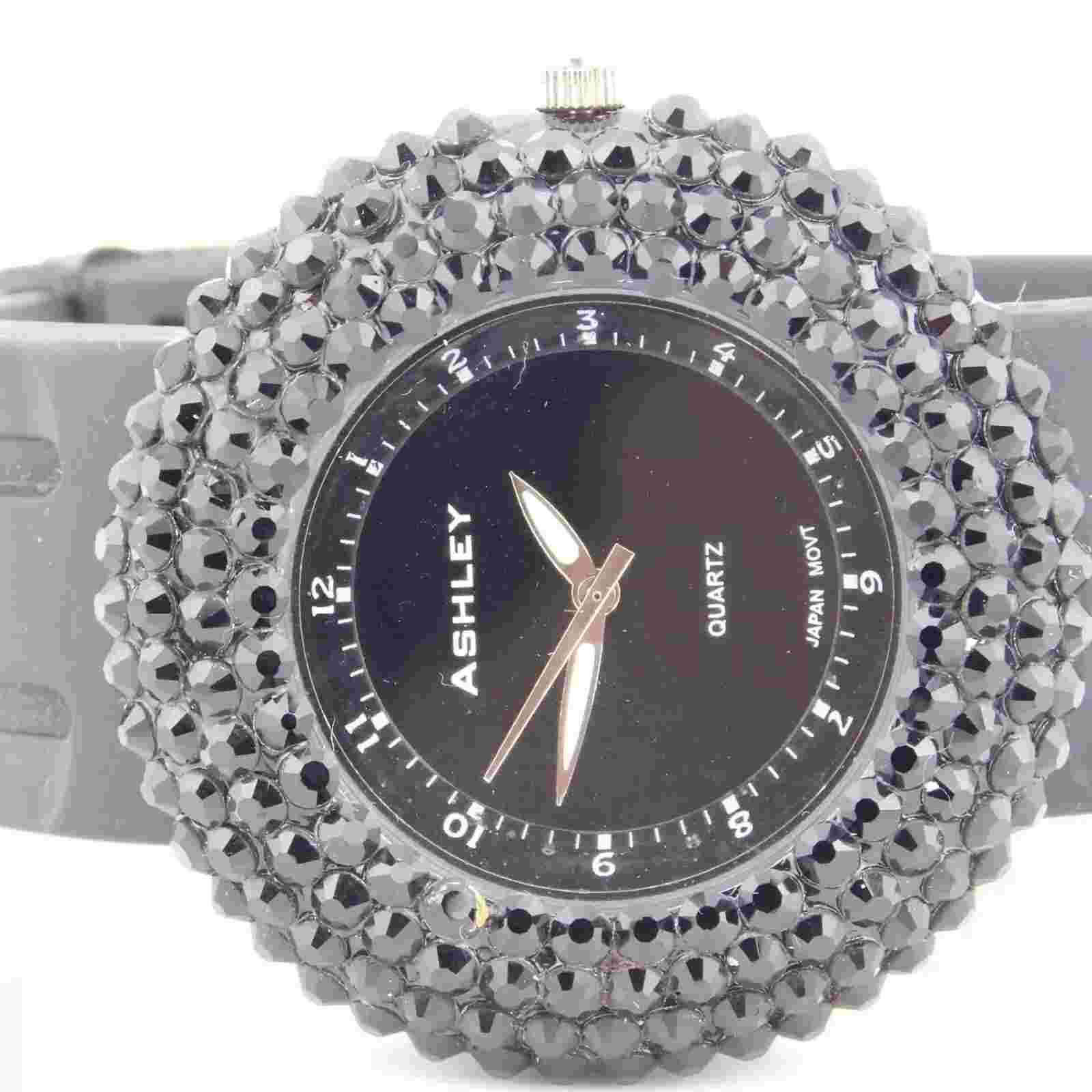 ASHLEY Princess L060211 Crystals Quartz Analog Women's Watch New Battery
