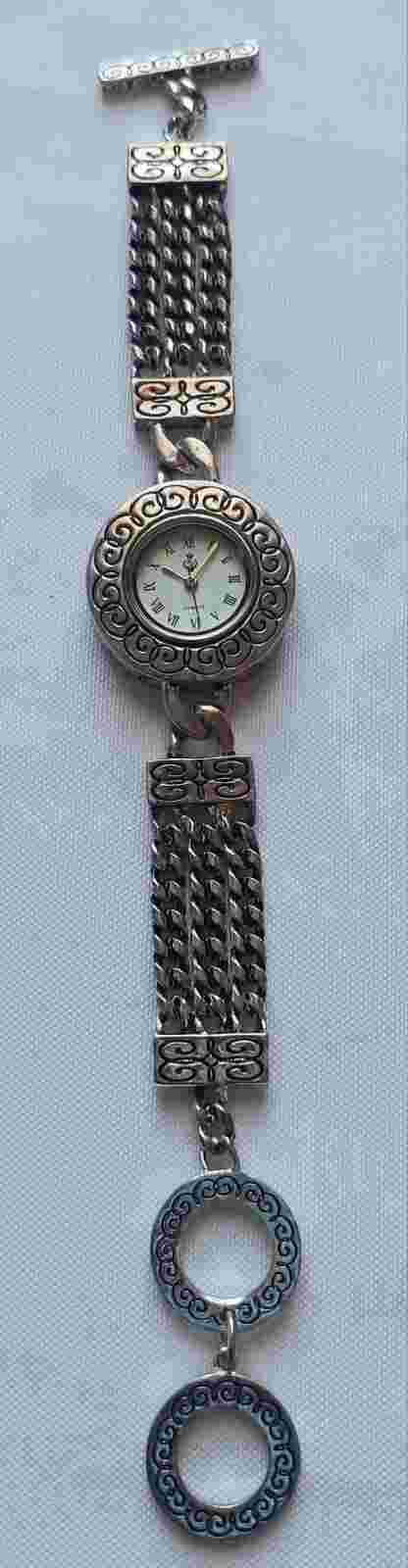 Premier Design Retired Wrist Watch Silver Woman's Analog Jewelry Needs Battery