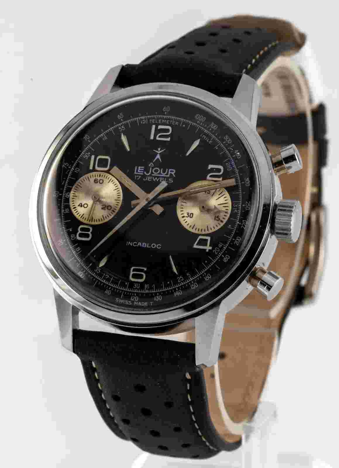 Le Jour J.p. Pingouin Co. Valjoux 7733 Chronograph Case for Parts Missing Bezel