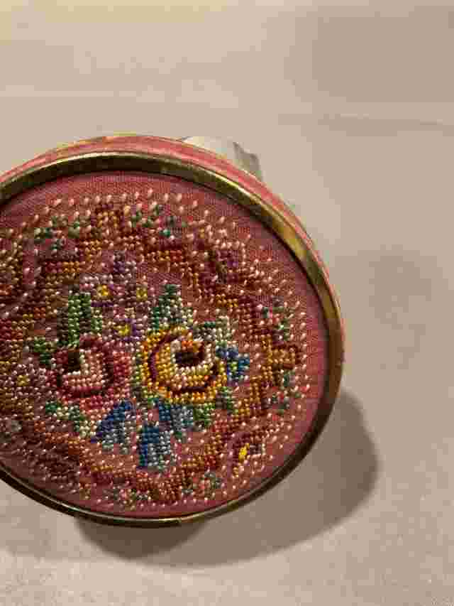 Vintage Antique Rare Embroidered German Ladies Handheld Watch. 1954.