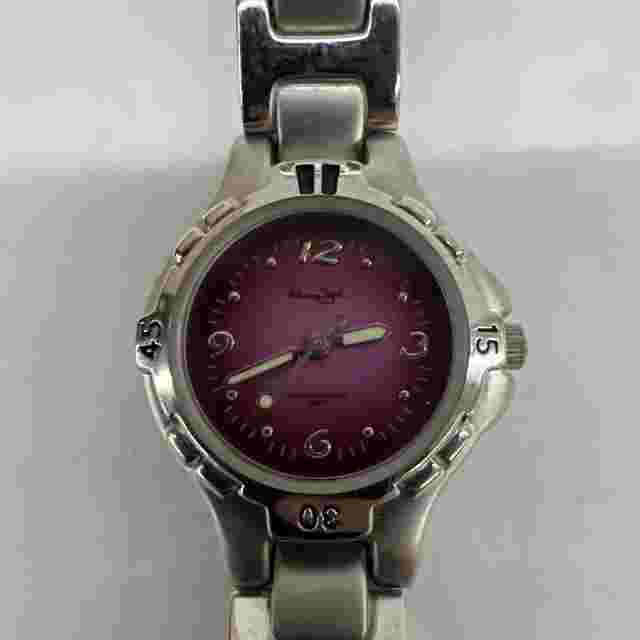 PANAMA JACK SURF GIRL SILVERTON/BROWN BAND/PINK FLORAL FACE/LADIES WATCH