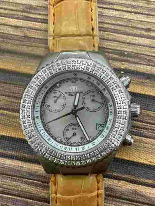 Techno Marine Diamond Chronograph Watch With Date