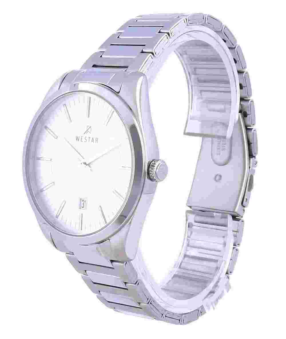 Westar Silver Dial Stainless Steel Quartz 50213 STN 107 Men's Watch
