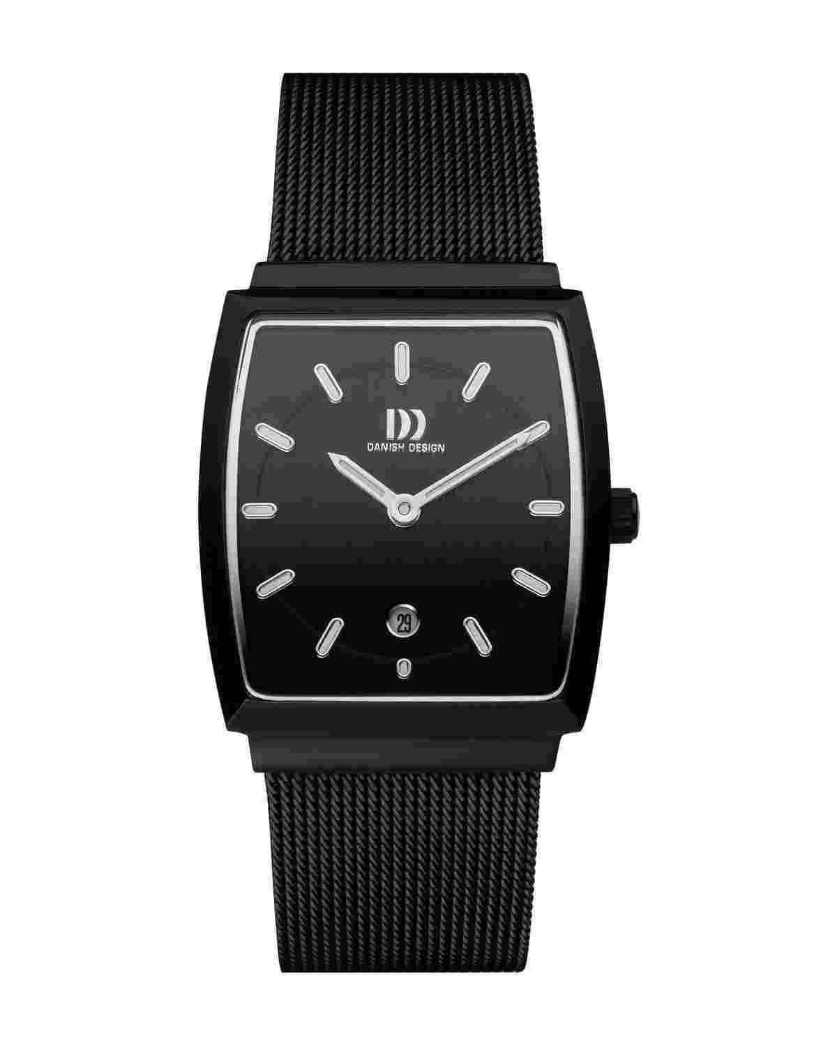 Danish Design IV64Q900 Black Dial Stainless Steel Rectangle Quartz Women's Watch