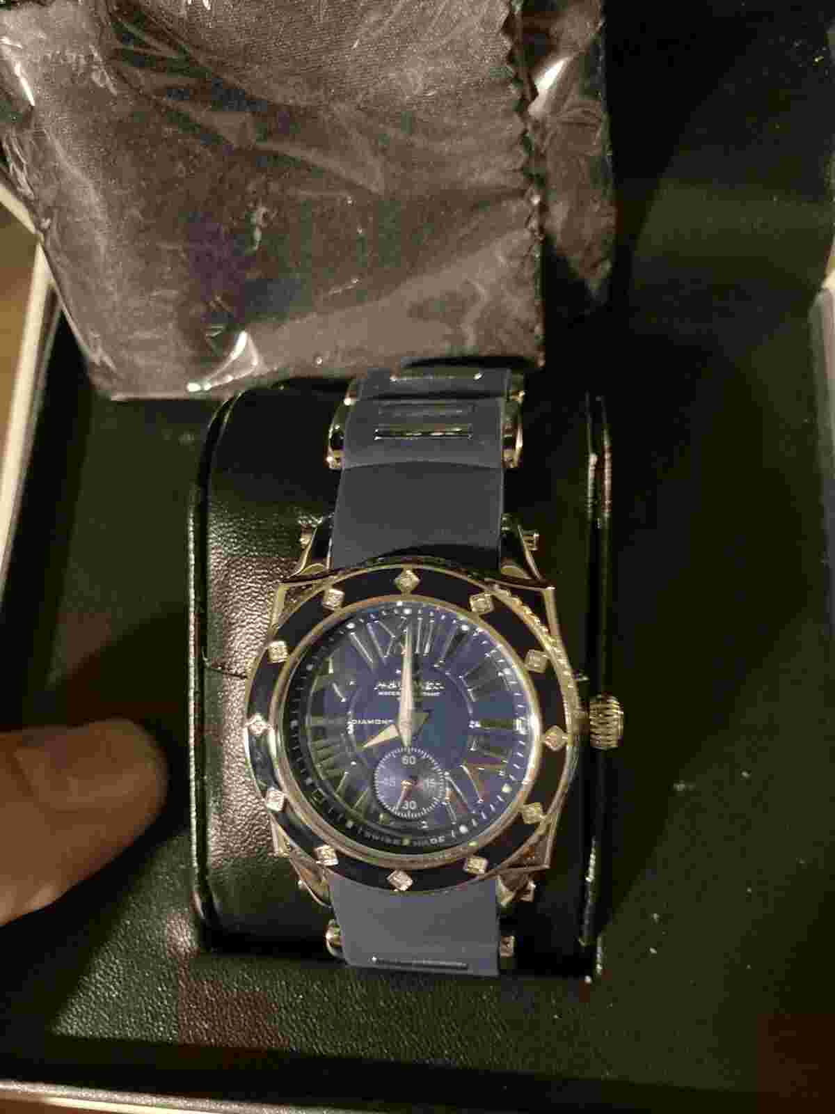 NEW Aquaswiss 62LD011 Women's Swissport L Unique Diamond Accented Flowers Watch