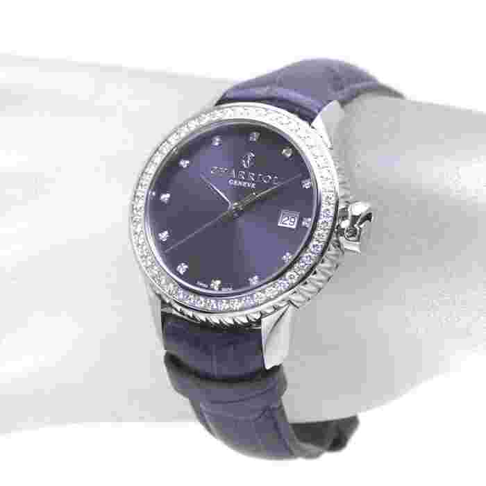 MINT! CHARRIOL Columbus CO36QSD.369.003 Prune Dial Diamond Women's Watch /38462