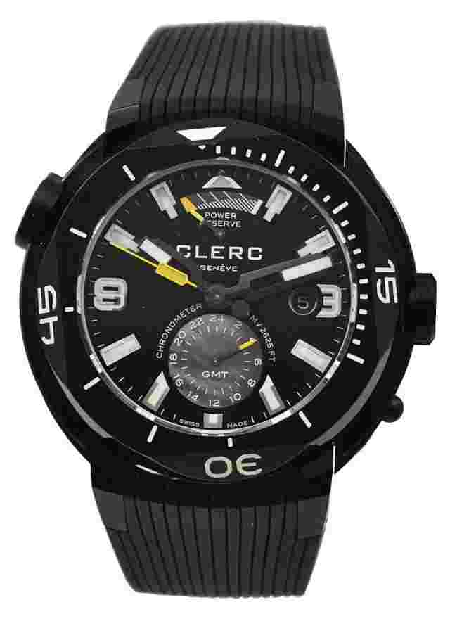 CLERC  Hydroscaph GMT in Black DLC